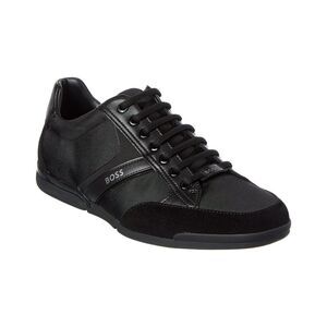 Hugo Boss Saturn Canvas & Leather Sneaker, Black